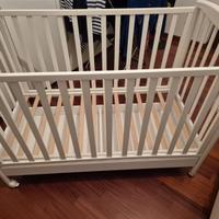 Lettino Chicco Legno Bianco + Materasso Ortopedico