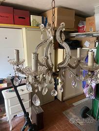 Lampadario in cristallo stile Maria Teresa