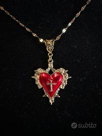 Collana cuore rosso
