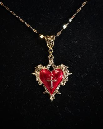 Collana cuore rosso
