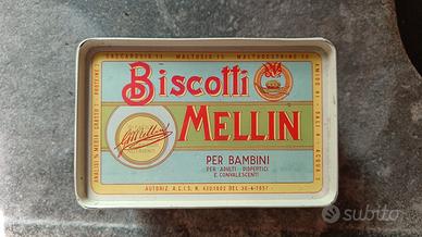 scatola latta mellin anni 60