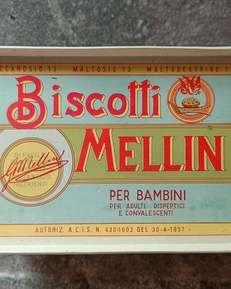 scatola latta mellin anni 60