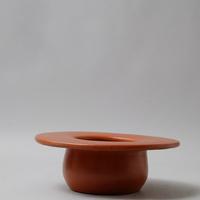 Vaso "Cappello" basso in terracotta (Hand made)
