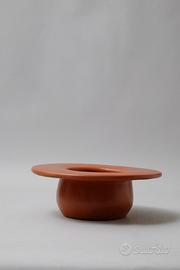 Vaso "Cappello" basso in terracotta (Hand made)