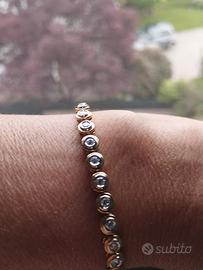 bracciale tennis oro e diamanti brand Salvini