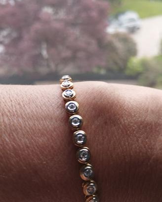 bracciale tennis oro e diamanti brand Salvini