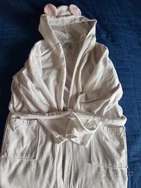 accappatoio per bambina con cappuccio e tasche