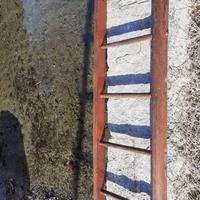 Antica Scala a Pioli in legno lungh mt 5,20