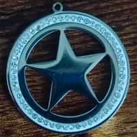 CIONDOLO  in Acciaio con Stella e Cerchio.