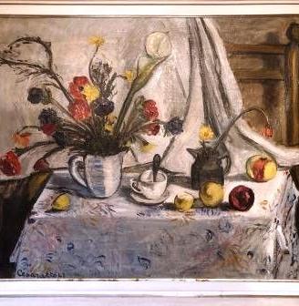 Cesarotti - Vaso di fiori e frutta