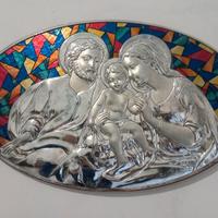 Quadro in "LAMINA 925" argento "SACRA FAMIGLIA"