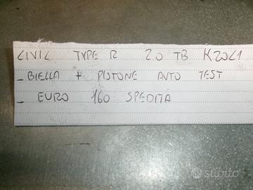 Biella+pistone civic type r 2.0 tb k20l1