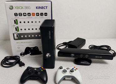 Xbox 360 4gb slim + Kinect + 2 Controller Funziona