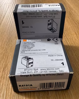 bticino Living Now caricatore usb tipo A (K4191A)