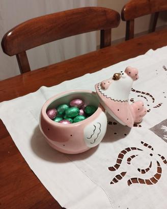 Gallina in ceramica