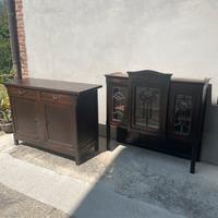 Credenza in legno stile liberty