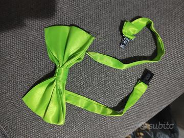 Papillon fiocco verde lime fluo party cosplay