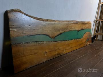 ripiano in resina e legno di pero