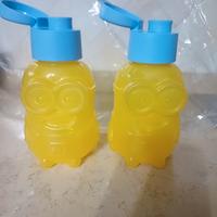 2 bottiglie 350ml tupperware minnions