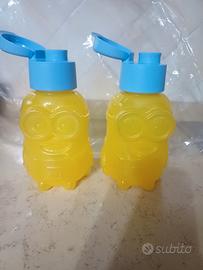 2 bottiglie 350ml tupperware minnions