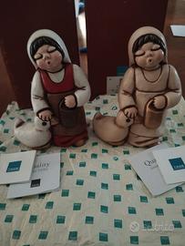 Contadina con oca  presepe Thun 