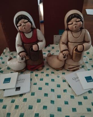 Contadina con oca  presepe Thun 