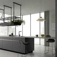 Cucina 3 colonne+angolo+isola | 7,55m Come disegno