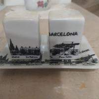 Porta sale e porta pepe vintage in ceramica Barcel
