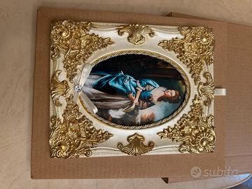 Quadro con cornice barocca dorata