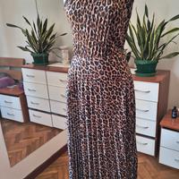 Abito Vestito Leopardato monospalla Tg S