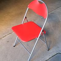 Sedie nuove pieghevoli rosse