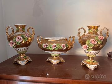 Tris vasi antichi in porcellana Sesto Fiorentino