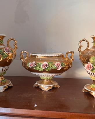 Tris vasi antichi in porcellana Sesto Fiorentino