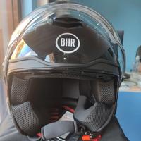 CASCO BHR DOPPIA VISIERA NERO METALLIZZATO