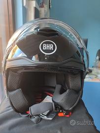 CASCO BHR DOPPIA VISIERA NERO METALLIZZATO