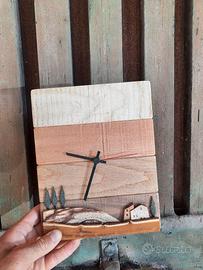orologio artigianale fatto a mano in legno