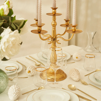 Candelabro in oro villa altachiara a  5 fiamme