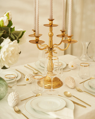 Candelabro in oro villa altachiara a  5 fiamme