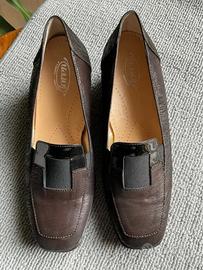 Scarpe donna marroni con plantare N.37,5 VIBRAM