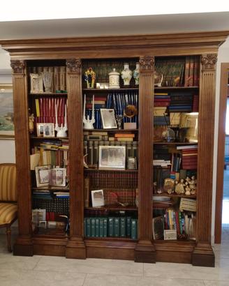 Grande libreria classica in legno 
