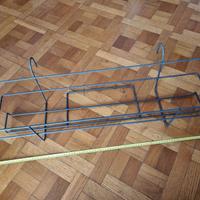 Portavasi Fioriera Balconette Ferro Nero 82 cm