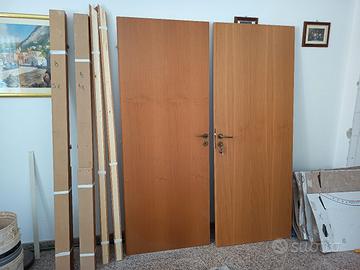 porte legno tamburato dx e sx con telaio coprifilo