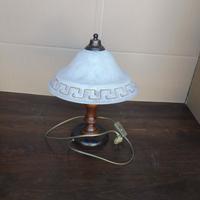 Lampada antica per comodino legno