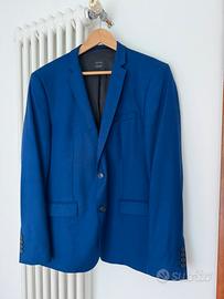 Giacca uomo estiva Zara blu cobalto taglia 54