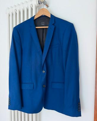 Giacca uomo estiva Zara blu cobalto taglia 54