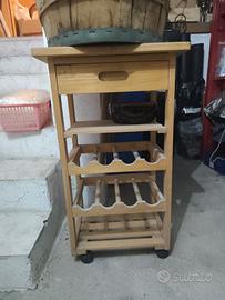 Carrellino/tavolino per cucina con ruote
