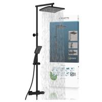 SCHUTTE TRENTO doccia soffione termostatico nero