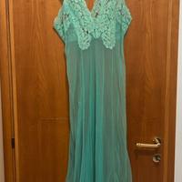 Camicia da notte vintage turchese