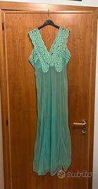 Camicia da notte vintage turchese