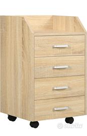 Cassettiera da Ufficio rovere chiaro